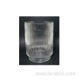 small ribbed flower glass vases for home decor